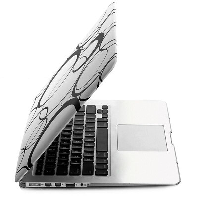 

Ultra Thin Light Weight White Purple Leopard Print Pattern Laptop Hard Case Shell Cover for Apple Macbook Retina 13 133in