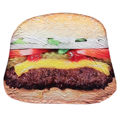 

Toponeto Comfort Food Creations Pizza Wrap Blanket Perfectly Round Hamburger Throw