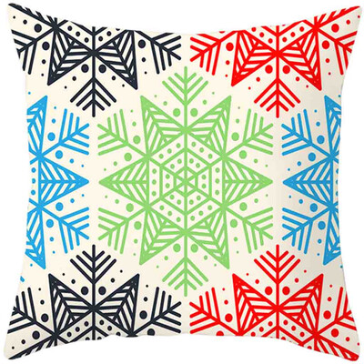 

Siaonvr 2020Merry Christmas Pillow Cases Cotton Linen Sofa Cushion Cover Home Decor