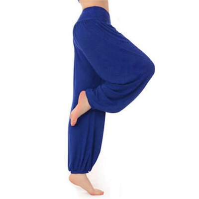 

Womens Loose Solid Yoga Pants High Waist Dance Leggings Hippy Harem Trousers