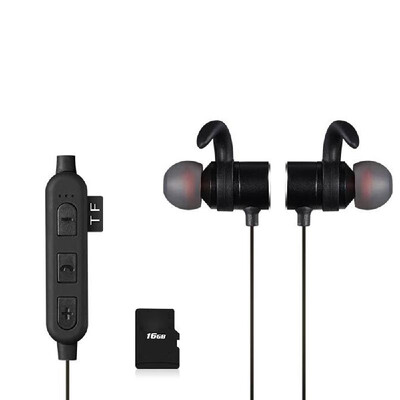 

Factory direct XT5 magnetic Bluetooth headset TF card 42 wireless stereo sports Bluetooth headset Black OPP accessories