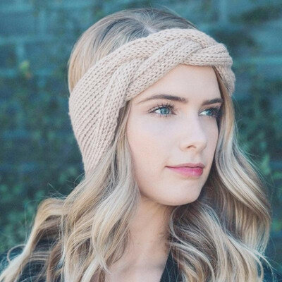 

Women Headband Earband Braid Knitted Elastic Headwarp Ear Warmer Boho Winter Holiday Hair Band Turban Headwear Hair Accessories