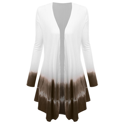 

Plus Size Ombre Open Front Duster Coat