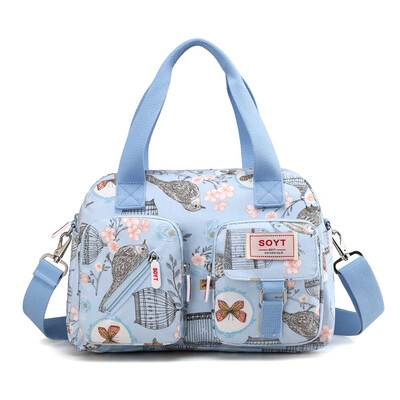 

Cloth bag female middle-aged&elderly mother bag shoulder slung handbag nylon canvas Oxford bag large capacity womens bag