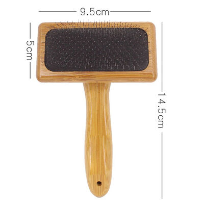 

Solid Wood Slicker Brush Stainlees Steel Needle Comb Environmental Natural Material for Dog Pet Cleaning