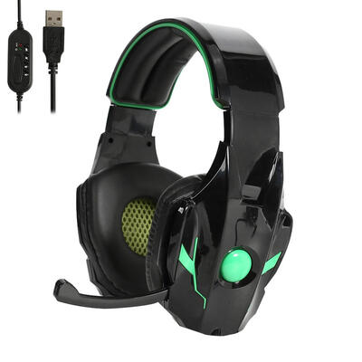 

USB Wired Headband Gaming Headphone Stereo Earphone with Mic for PS3 PS4 PC