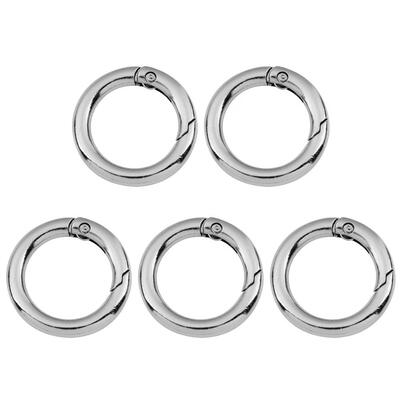 

5pcs Spring Gate O Ring Openable Keyring Bag Belt Strap Dog Chain Buckles