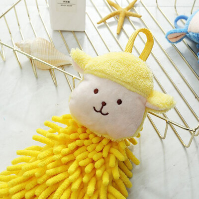 

Gobestart Baby Nursery Hand Towel Chenille Towel Toddler Soft Plush Cartoon Animal Wipe