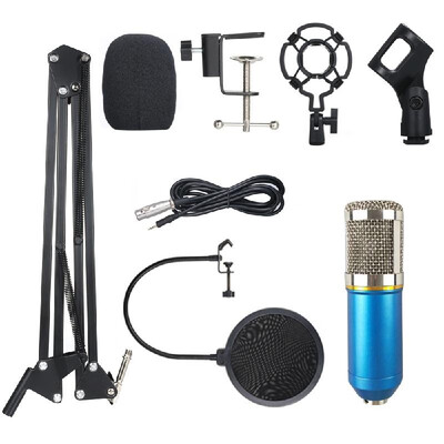 

BM800 Professional Suspension Microphone Kit Studio Live Stream Broadcasting Recording Condenser Microphone Set