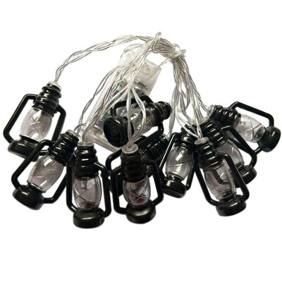 

LED Kerosene Light String Retro Lanterns Shape Small Lights 4m 20 Lights For Halloween