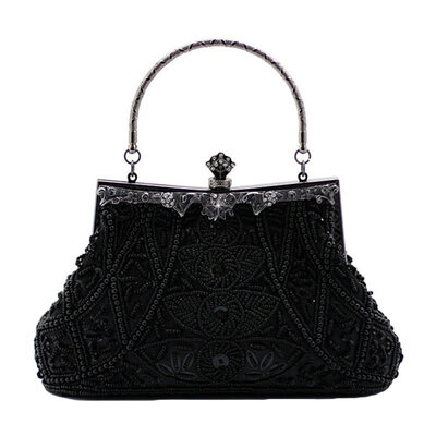 

Vintage Women Beaded Flower Clutch Handbag Evening Party Shoulder Bag Pouch