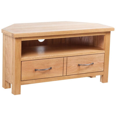 

TV Cabinet with Drawer Solid Oak Wood 346"x165"x181