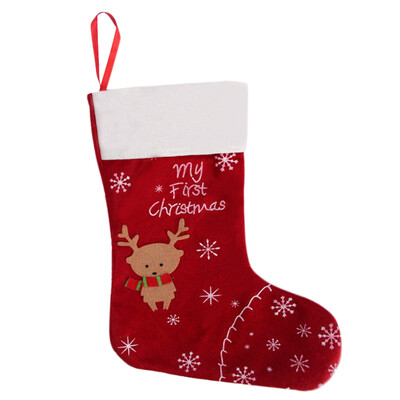 

Tailored 1 PC Christmas Cute Sock Shape Deer Package Storage Candy Bag