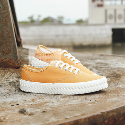 

Siyi Mistery with the same paragraph canvas shoes men&women couple shoes tide retro casual shoes 2019 new street clapper shoes
