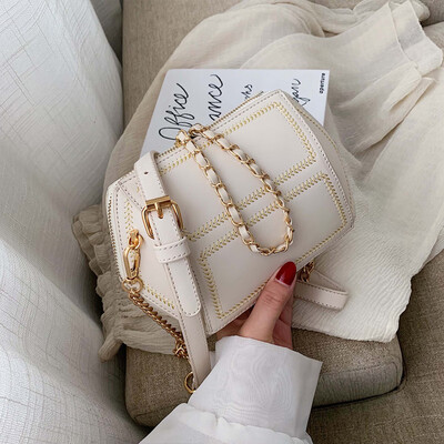 

Women 2019 spring&summer new wave Korean version of Joker Messenger bag foreign style chain shoulder fashion small square bag