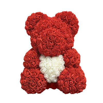 

Love Heart Foam Rose Flower Lovely Bear Valentine\s Day Birthday Romantic Gift