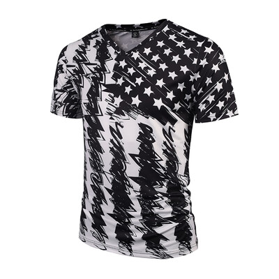 

Men\s Casual 3D Print Star Short Sleeves T-shirt