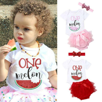 

Newborn Baby Girls Romper Jumpsuit Bodysuit Headband Bloomers Clothes Outfit Set