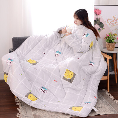 

Toponeto Winter Lazy Quilt With Sleeves Quilt Winter Warm Thickened Washed Quilt Blanket