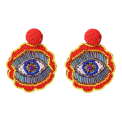 

2019 Fruit Bead Earrings for Women Summer Watermelon Dangle Drop Earrings Girl Handmade Statement Wedding Jewelry Party Gift