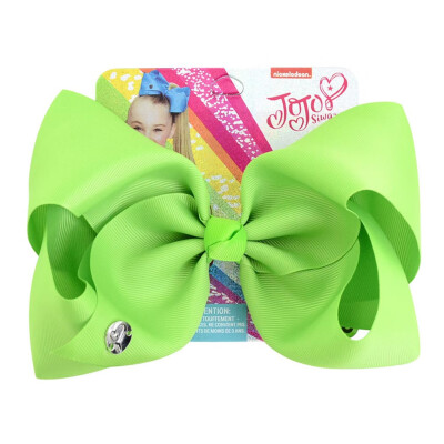 

Solid color large bow fabric ribbed polyester bow hairpin girl hair accessories