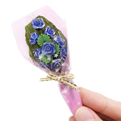 

Tailored Artificial YellowBlue Rose 112 Dollhouse Flower Miniature Exquisite Decor