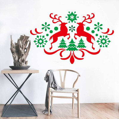

Siaonvr Merry Christmas Background Wall Decoration Removable Wall Stickers