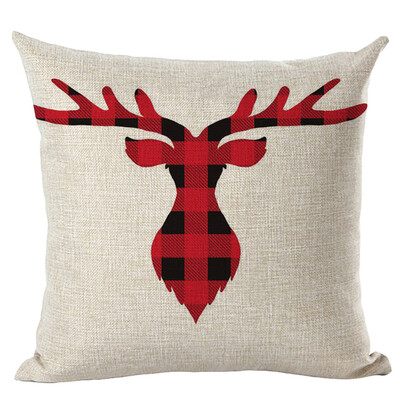 

〖Follure〗Merry Christmas Pillow Cases Linen Sofa Cushion Cover Home Decor Pillow Core