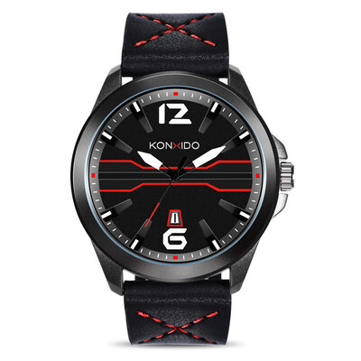 

KONXIDO gallery time 6208 calendar watch mens leather waterproof sports quartz non-mechanical mens watch