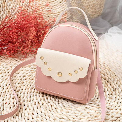 

Tailored Fashion Lady Shoulders Small Backpack Letter Purse Mobile Phone Messenger Bag