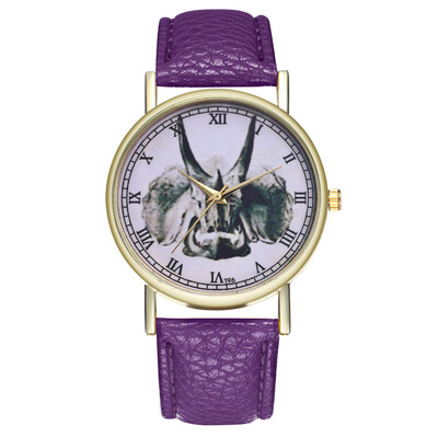 

Animals Wildlife Protection Quartz Womens Watch Clock Leather Lovers Watches Student Math Clock reloj Moment saat erkekler