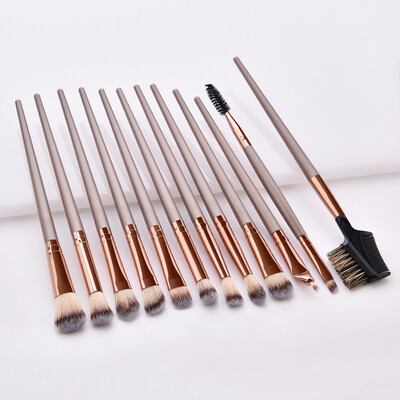 

Toponeto Foundation Cosmetic Eyebrow Eyeshadow Brush Makeup Brush Sets Tools 12PCS