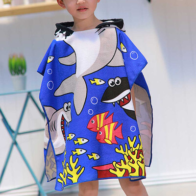 

Childrens Cartoon Bath Towels Childrens Lengthened Thick Cotton Summer Beach Towel Children Can Wear Hooded Towels