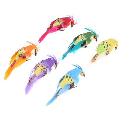 

12pcs Artificial Foam Feather Bird DIY Party Crafts Ornament Home Decor