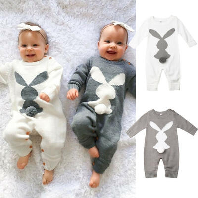 

Newborn Baby Girl Boy Autumn Winter Clothes Knitting Wool Romper Jumpsuit Outfits Age For 0-24 Months