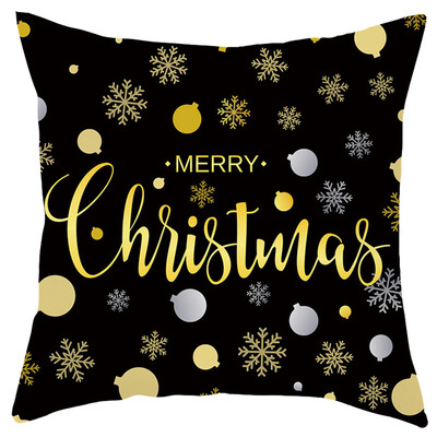

Tailored Merry Christmas Short Plush Pillowcase Sofa Pad Set Home Decoration 18x18 Inch