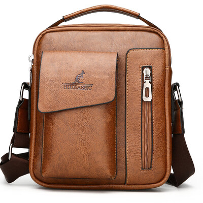 

Kangaroo mens bag Messenger bag mens shoulder bag soft bag soft pu casual diagonal cross bag direct supply