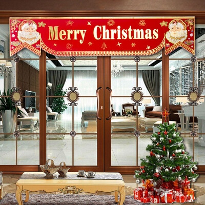 

Siaonvr Christmas Curtain Decoration Door Hanging Painting Hanging Flag Decoration