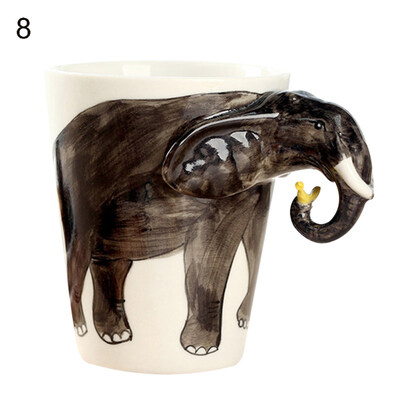 

350ML 3D Hand-painted Lovely Animal Ceramic Water Cup Creative Coffee Tea Mug