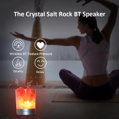 

UFAWO U1 Wireless BT SpeakerCrystal Salt Rock Lamp Sound Box Night Light USB Bedside Table Decorative Lamp Music Loudspeaker