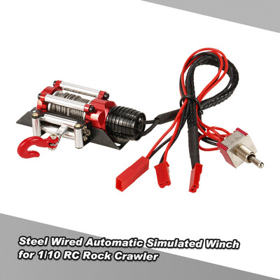 

Metal Steel Wired Automatic Simulated Winch with Switch for 110 Traxxas HSP