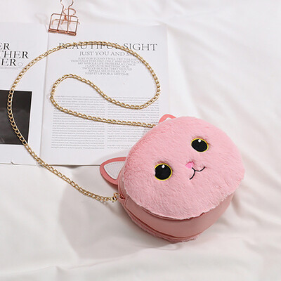 

Tailored Women Fashion Cat Plush Bag Coin Purse Shoulder Messenger Casual Bags