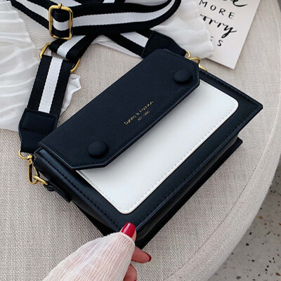

New woman 2019 summer new Chaohan version hundred lap oblique satchel chain single shoulder bag hit color small square bag
