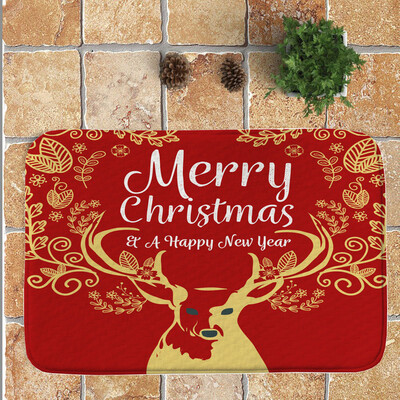 

Toponeto Christmas Festival Entrance Door Bathroom Mat Indoor Bath Decor