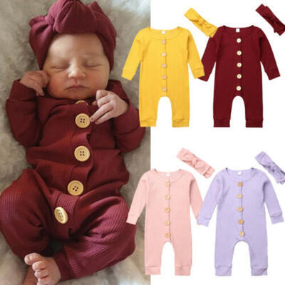 

Fall Newborn Baby Boy Girl Long Sleeve Romper Bodysuit Jumpsuit Clothes Outfits