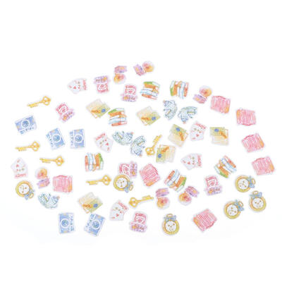 

70pcs Hand Painted Watercolor Cartoon Stickers DIY Self-Adhesive Decals