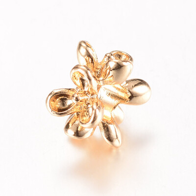 

Alloy European Beads Flower Light Gold 10x7mm Hole 45mm