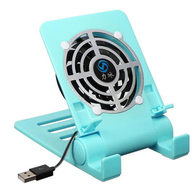 

Mini Foldable Desktop Phone Holder Bracket w Cooling Fan for Phone Tablet