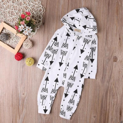 

Newborn Baby Boys Warm Infant Romper Jumpsuit Bodysuit Hooded Clothes Outfit