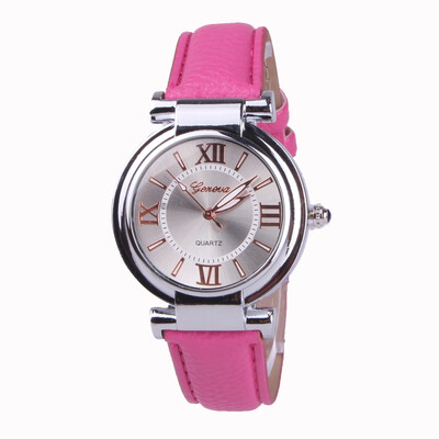 

Geneva student watch exquisite temperament ladies watch fashion belt casual quartz womens watch